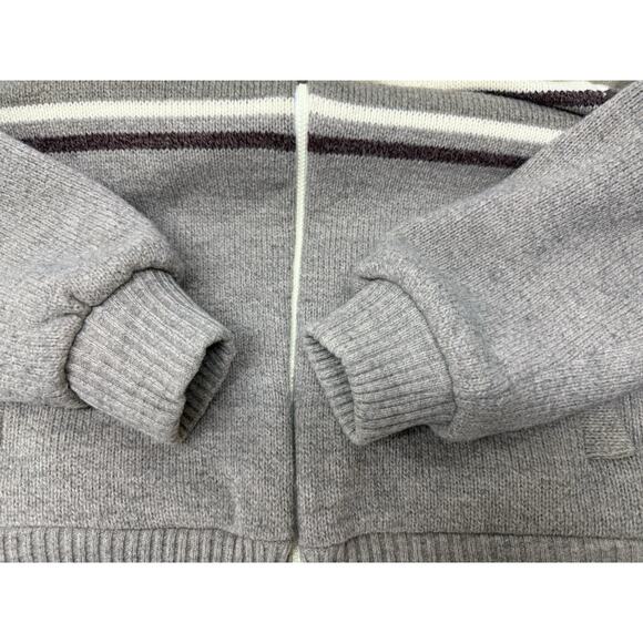 Vintage OUTDOOR EXCHANGE Wool Blend Sherpa Lined Cardigan Sweater Jacket Large - Picture 7 of 13